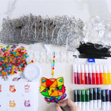 Winlyn 24 Sets Cat Suncatcher Ornaments Decorations DIY Window Paint Art Craft Kits Rainbow Kitten Sun Catchers Painting Kit for Kids Classroom Activities Birthday Summer Camping Party Art Project Winlyn