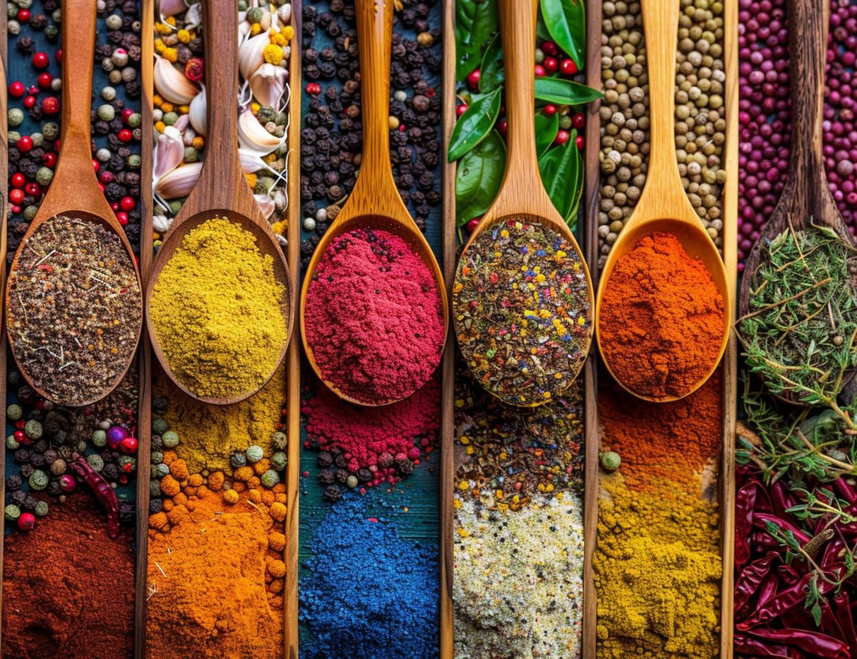 DIY 5D Full Drill Grains Spices Spoon Peppers Kitchen Square Diamond Art Painting by Number Kits for Adults & Crystal Cross Stitch for Home Kitchen Wall Decoration Gift 40x30CM/16x12IN WoodArtSupply