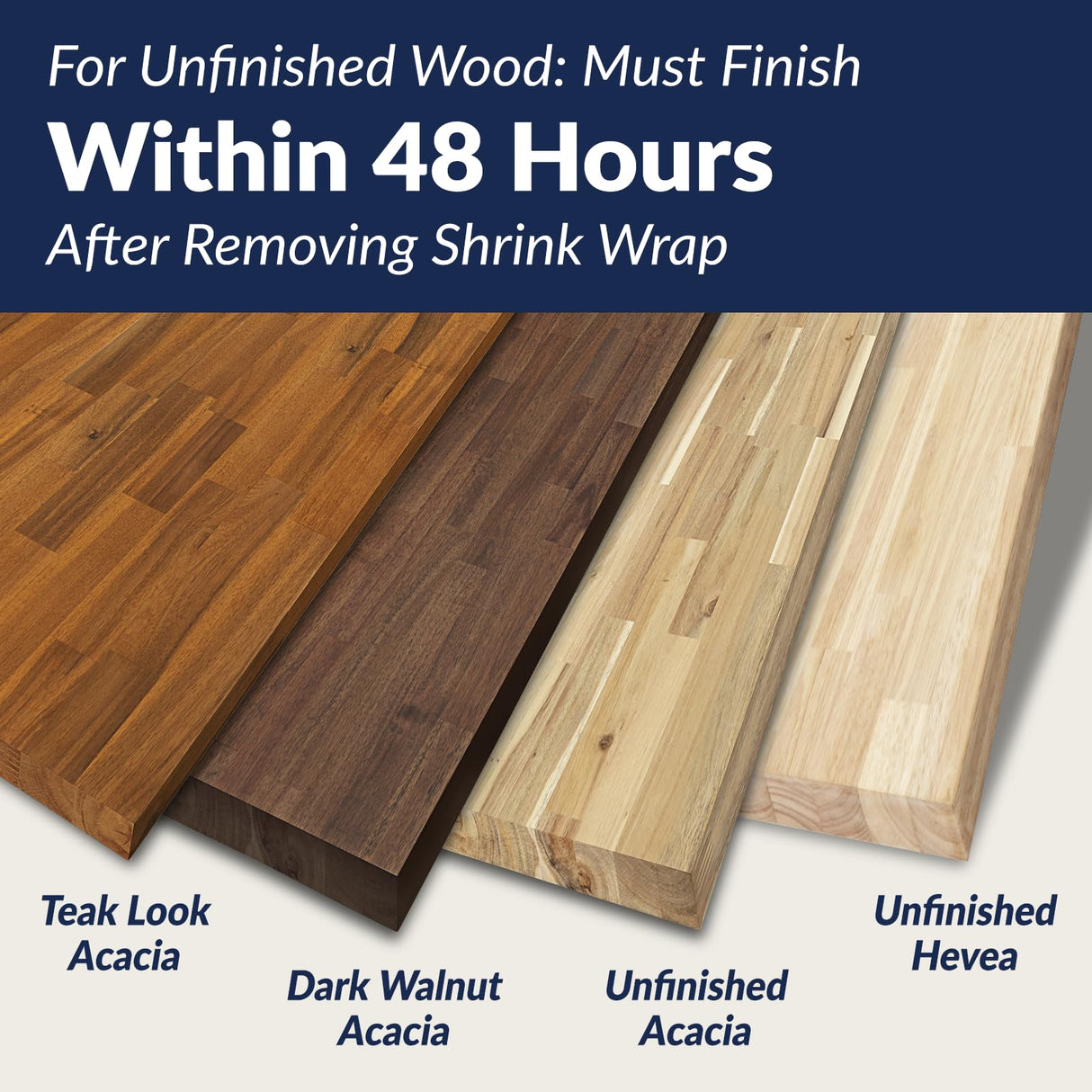 Howizz 4ftx30 x1.5 Desktop Hevea Butcher Block Countertop, Unfinished Solid Wood Butcher Block Table Top for DIY Coffee Table/Workbench Howizz