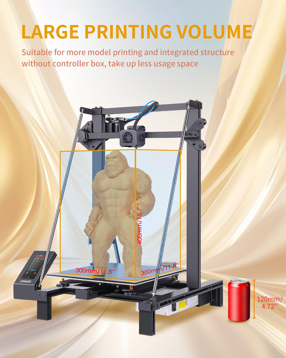 LK5 Pro Resin 3D Printer Fully Open Source, Motherboard Upgraded to TMC 2209 4 Silent Driver, 180mm/s Ultra-high Speed and Heating Temperature Control, Printing Size is 11.8x11.8x15.7 Inches ALLADINBOX