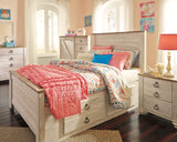 Signature Design by Ashley Willowton Cottage Farmhouse Sleigh Headboard ONLY, Full, Whitewash Signature Design by Ashley