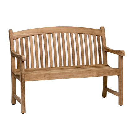 Amazonia Newcastle Patio Made of Real Ideal for Outdoors and Indoors, 48L x 18W x 35H, Light Brown, Natural Teak Bench - WoodArtSupply