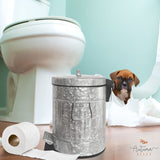 Autumn Alley Rustic Farmhouse Bathroom Trash Can - Pet Proof Galvanized Trash Can with Soft-Close Lid and Pedal for Rustic Bathroom Accessories, Kitchen Waste Basket, Country Home Décor, 5L, 1.3 Gal. Autumn Alley
