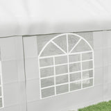 Outsunny 16' x 32' Heavy Duty Party Tent & Carport with Removable Sidewalls and Double Doors, Large Canopy Tent, Sun Shade Shelter, for Parties, Wedding, Outdoor Events, BBQ, White Outsunny