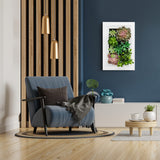 Nattol 3D Artificial Succulent Wall Art, Wood Frame with Realistic Faux Plant, Wall Hanging Botanical Decoration, Home Decor Idea for Vertical Garden and Fake Plants, White Nattol