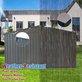 Okak 11 X 12.5 Ft Metal Outdoor Storage Shed with Lockable Doors Galvanized Metal Garden Shed with Windows Garden Shed Tool Storage Sheds House for Backyard Garden,Patio,Dark Grey Okak