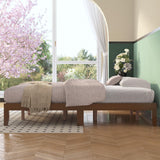 Natulliy King Bed Frames,Wood Platforms Bed with Wooden Slats Support,No Box Spring Needed,Easy Assembly,King,Pine Natulliy