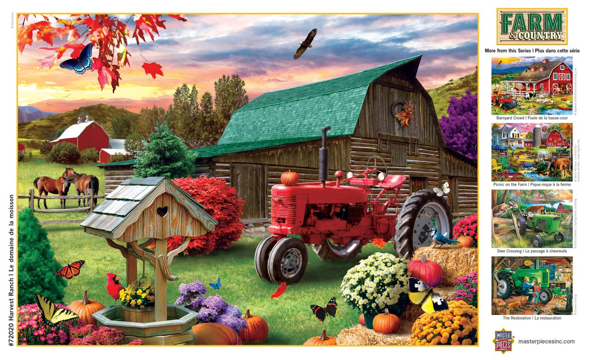 MasterPieces 1000 Piece Jigsaw Puzzle for Adults, Family, Or Youth - Harvest Ranch - 19.25"x26.75" Masterpieces