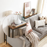 MAHANCRIS Skinny Console Table with Power Outlets, 70.9" Narrow Sofa Table, Behind Couch Table with Charging Station, Sofa Hallway Table for Plants, Living Room CTHR185E01 MAHANCRIS