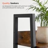 VASAGLE Bookshelf, 5-Tier Narrow Book Shelf, 11.8 x 13.3 x 66.9 Inches, Ladder Shelf for Home Office, Living Room, Bedroom, Kitchen, Rustic Brown and Ink Black ULLS109B01 VASAGLE