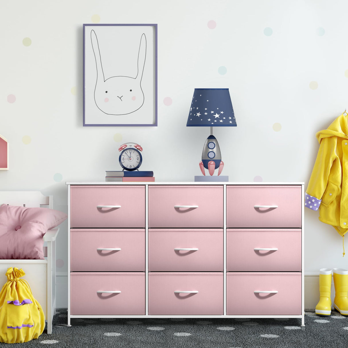 Sorbus Kids Dresser with 9 Drawers - Storage Unit Organizer Chest for Clothes - Bedroom, Kids Room, Nursery, & Closet Sorbus