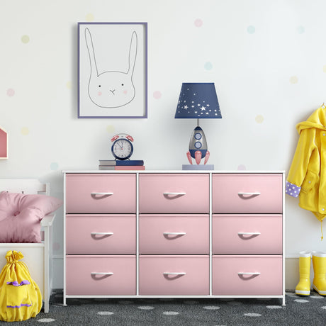 Sorbus Kids Dresser with 9 Drawers - Storage Unit Organizer Chest for Clothes - Bedroom, Kids Room, Nursery, & Closet Sorbus