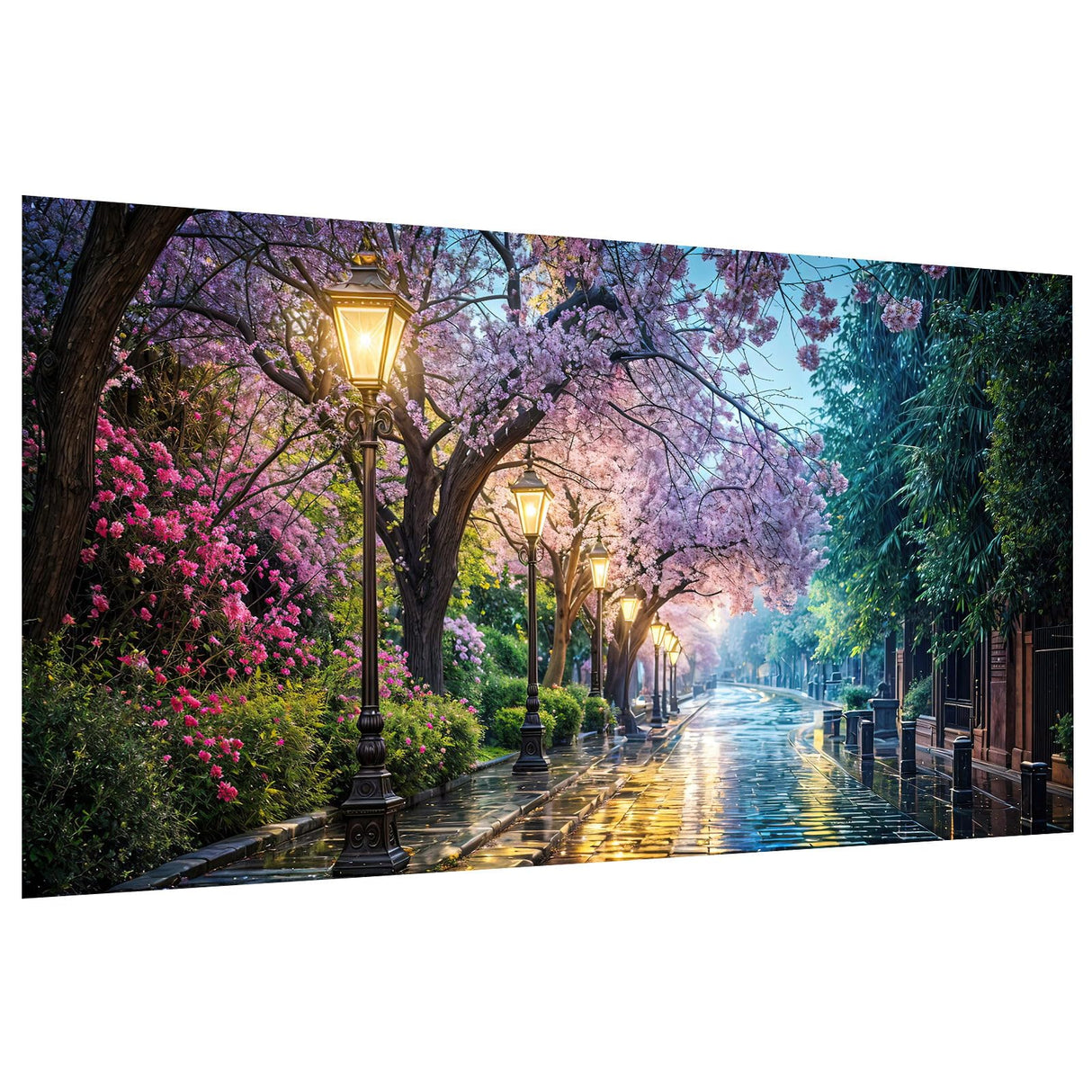 JOOZ Large Diamond Painting Kits for Adults DIY 5D City Street Scene Diamond Art Kits for Adults Full Drill Diamond Painting Flowers Gem Painting Kits for Gift Home Wall Decor 27.5x15.7 Inch JOOZ