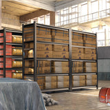 Garage Shelving Unit and Storage-Easy Assembly Metal Shelves 5-Tier Rack|Heavy-Duty Adjustable Shelf|Steel Rust-Resistant Shelves for Industrial,Warehouse,Basement,Workshop|72" Hx48 Wx24 D Metallitrend