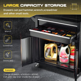 Omelaza 8-Drawer Rolling Tool Chest with Lock, Detachable Tool Cabinet Cart with Wheels, High-Capacity Mechanic Tool Organizer for Garage Workshop Warehouse Storage Omelaza