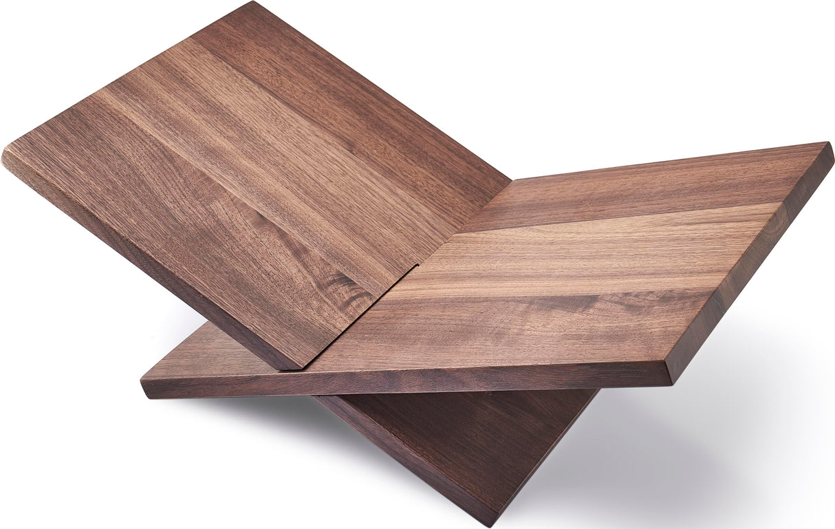 Honygebia Solid Wood Book Stands - Cross Frame Walnut Wooden Book Holder, Open Bookstand for Display and Reading, Suitable for Art, Bible, Cookbook, Easel, Magazine, Textbooks Honygebia