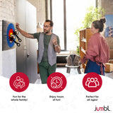 Jumbl Wall-Mounted Axe Throwing Game Set – Bristle Target with Foam Axes for Bars, Basements, and Playrooms | Indoor Safe Play for Adults & Kids, Fun Wall Decor for Boys Rooms & Game Rooms Jumbl