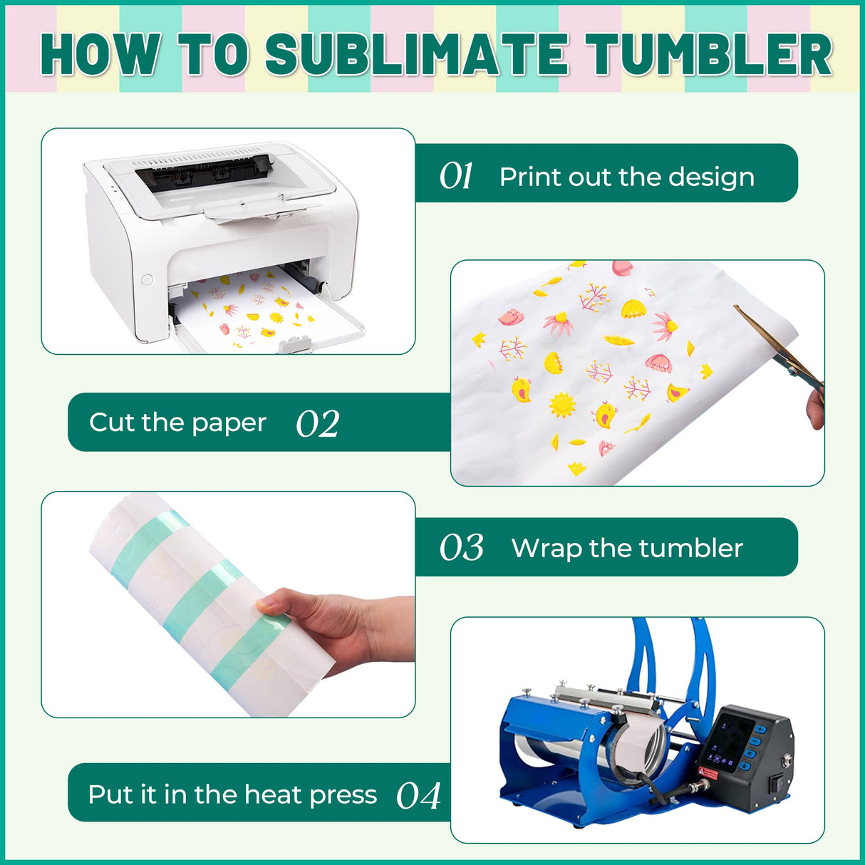 Joyclub 6 Pack Sublimation Sippy Cups Toddler Tumbler Blanks 12 oz Kids Sublimation Tumbler with Handle Stainless Steel Insulated Skinny Straight with Splash-proof Lid and Straw Joyclub