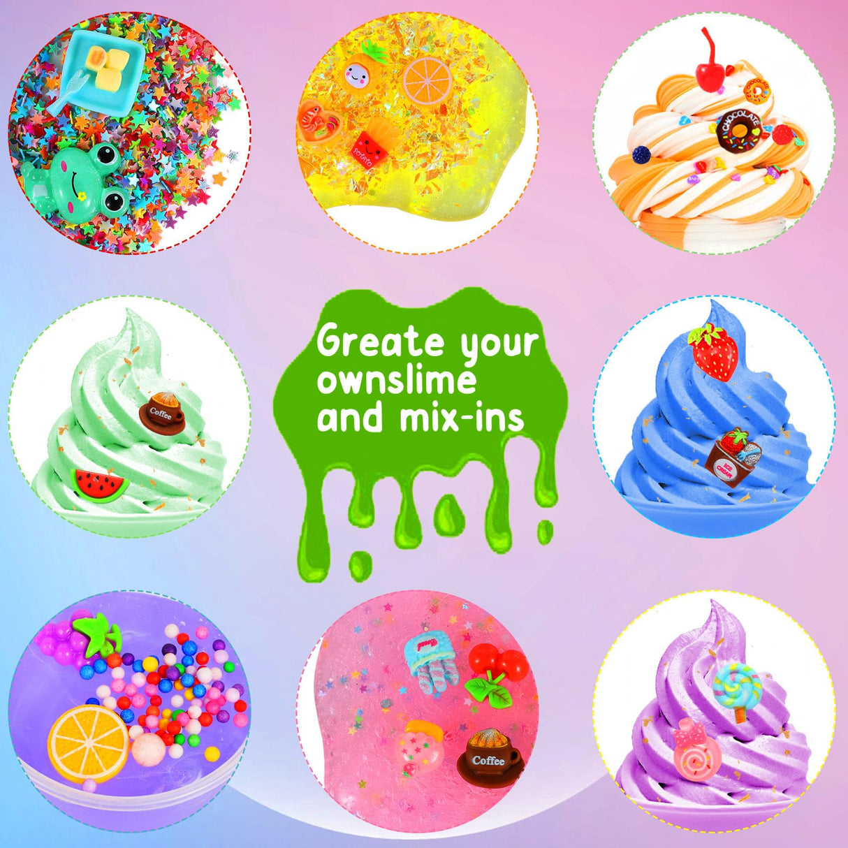 160 Pack Slime Supplies Making kit for Kids – Slime Mix Ins Accessories Include Slime Charms, Foam Balls for Creative Slime Making ﻿ Generic