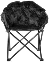 Urban Shop Sherpa Club Chair, Black 31.8D x 28.7W x 35.4H in Urban Lifestyle