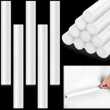 Namalu 12 Pieces Sofa Slipcover Tuck Grips Stretch Non Slip Foam Stick Couch Slipcovers Stretch Stick Thicker Cushion Grip for Sofa Essential Tuck Grips for Furniture Protector(White) Namalu