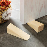 6 Pcs Wooden Door Stopper Wedge Non Slip Firefighter Wood Door Stopper Wedge for Most Surfaces Solid Block Amyhill