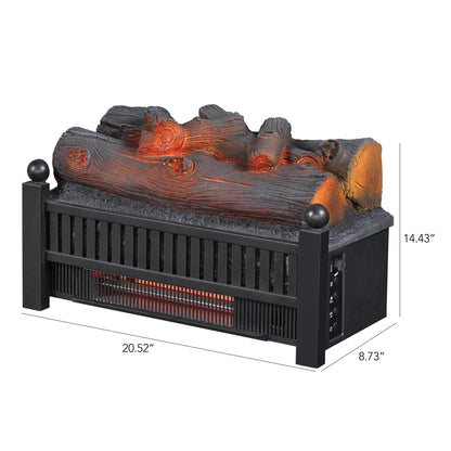 duraflame Electric Log Set 1,000 Sq Ft Heater, Faux Logs Insert with Infrared Flames for Existing Fireplaces, Remote Control Included