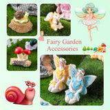 31 Pieces Fairy Garden Accessories Kit Miniatures House Supplies Fly Wing Dollhouse Gifts for Home Garden Lawn Decoration Gejoy