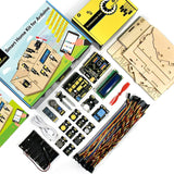 KEYESTUDIO Smart Home Starter Kit for Arduino for Uno R3, Electronics Home Automation Coding Kit, Wooden House DIY Sensor Kit STEM Set for Adults Teens 15+ KEYESTUDIO