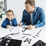 HIFORNY 28 PCS Sketching Drawing Pencil Set,Sketch Pencils Art Supplies with Graphite,Charcoal,Blending Tools,Accessories,Drawing Kit for Adults Artists in Canvas Roll Up Case HIFORNY