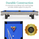 Best Choice Products 40in Tabletop Billiard Table, Pool Arcade Game Table for Living Room, Game Room w/ 2 Cue Sticks, Ball Set, Storage Bag - Gray Best Choice Products