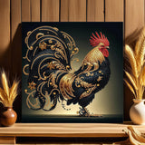 BYGFHLYW 5D Diamond Painting Kits for Adults, Rooster Diamond Art Kits for Adults Beginner, Special Shaped Crystal Art Diamond Dot Gem Painting for Home Wall Decor 13.7x13.7inch BYGFHLYW