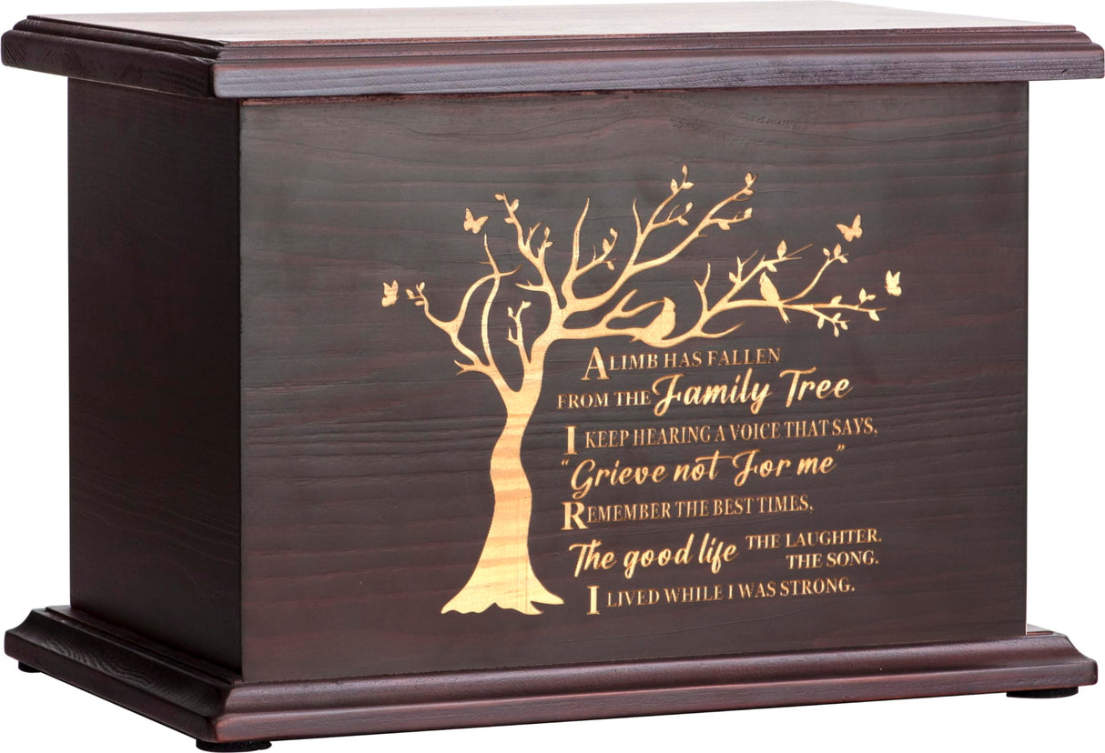 Cremation Urns for Ashes Wooden Urn Memorial Urn for Human Ashes Adult Male Female Large Burial Funeral Wood Urns Keepsake Tree of Life Urn Box and Casket Holds Up to 220 LBS (Horizontal Style 1) PREKIAR