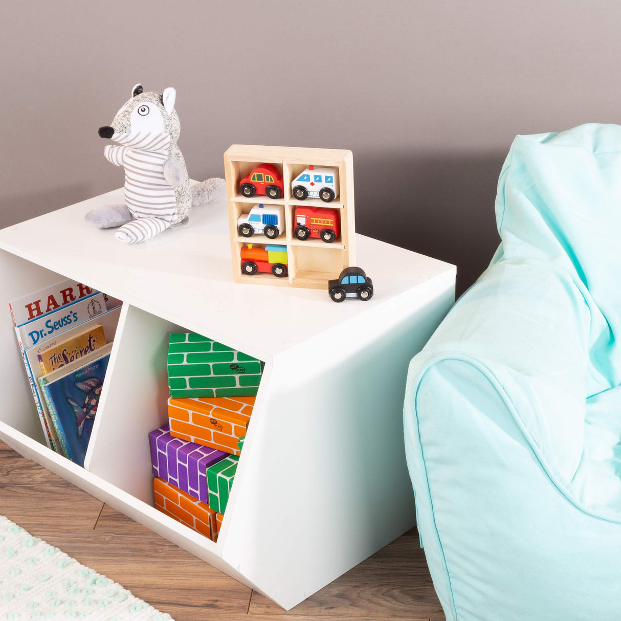 Hey! Play! Wooden Car PlaySet-6-Piece Mini Toy Vehicle Set with Cars, Police and Fire Trucks, Train-Pretend Play Fun for Preschool Boys and Girls Hey! Play!