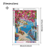 MBNTJHT DIY Scenery Diamond Art Kits for Adults Beginners,5D Full Round Drill Landscape Diamond Painting Kits for Adults,Flowers and Sea Gem Painting Art Crafts for Home Decor Gifts 12X16 Inch. MBNTJHT