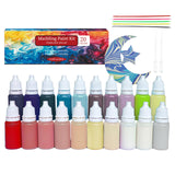 27PCS Water Marbling Painting Kit, Christmas Water Paint for Craft, Turkish Marble Pattern Craft Set,Cream Watercolor Art Kit, Perfect for Christmas, Halloween, Thanksgiving & New Year Gifts DGAGA