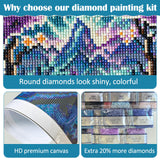 Halloween Pumpkin Moon Diamond Art Kits for Adults, 5D Winter Diamond Painting Kits for Adults Beginners,DIY Full Round Drill Diamond Dot Painting Gem Art Kits for Adult,Home Wall Decor 13.8x13.8 Inch VCLKDIY
