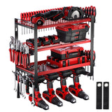 Power Tool Organizer Wall Mount, 4 Layer Drill Holder Wall Mount, Heavy Duty Tool Rack, Garage Tool Organizers and Utility Storage Rack for Drill Holder Charging Station, Perfect for Father's Day Gift Nacial