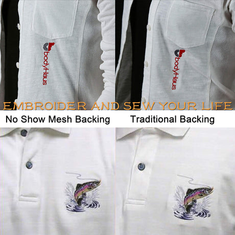 New brothread No Show Mesh Machine Embroidery Stabilizer Backing 12" x 50 Yd roll - Light Weight 1.8 oz - Cut into Variable Sizes for Machine Embroidery and Hand Sewing New brothread