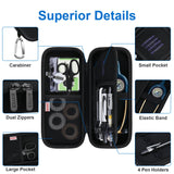 BOVKE Stethoscope Case Kit, 15 Pcs Tool Set Perfect Nurse Gift Include Stethoscope Case, Medical Scissor, Bandage Wraps, 2 Penlights with Batteries, Bandage Holder for Nurses, Black+Black BOVKE