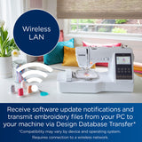 Brother SE700 Sewing and Embroidery Machine, Wireless LAN Connected, 135 Built-in Designs, 103 Built-in Stitches, Computerized, 4" x 4" Hoop Area, 3.7" Touchscreen Display, 8 Included Feet, White Brother