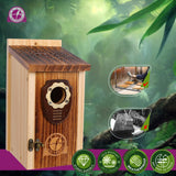 SISTERBIRD Bird Houses for Outside, Premium Wooden Bluebird Houses for Outside, Assembly Birdhouses for Outdoors, Weatherproof Bird House, Bluebird Finch Swallow Wren Chickadee SISTERBIRD