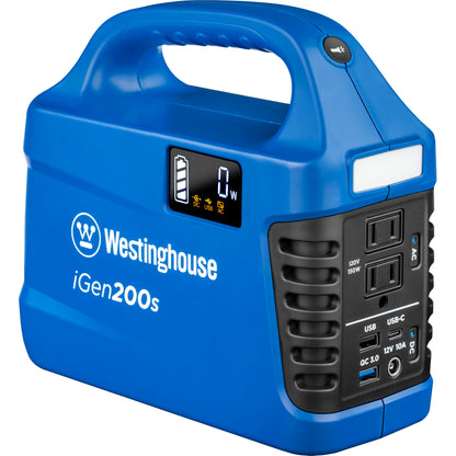 Westinghouse 194Wh 300 Peak Watt Portable Power Station & Solar Generator, Modified Sine Wave AC Outlet, Backup Lithium Battery for Camping, Home, Travel, Indoor/Outdoor Use (Solar Panel Not  - WoodArtSupply