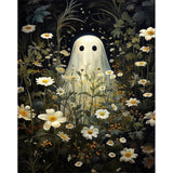 cviokrdu Halloween Paint by Numbers Kit for Adults - Ghost Adult Paint by Number Kits Without Frame, DIY Ghost Oil Painting for Gift Home Wall Decor (16x20inch) cviokrdu