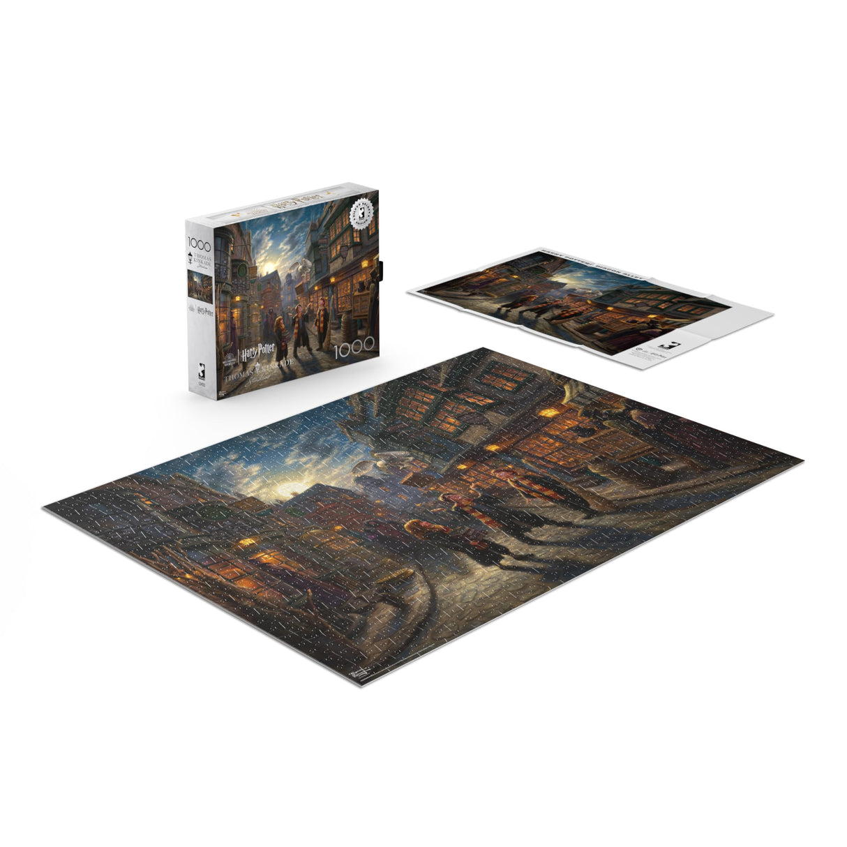 Ceaco - Silver Select - Thomas Kinkade - Harry Potter Diagon Alley - 1000 Piece Jigsaw Puzzle for Adults -Challenging Puzzle Perfect for Game Nights - Size is 26.75 x 19.75 Buffalo Games