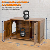 BestPet Cat Litter Box Enclosure Furniture Hidden,Wooden Cat Washroom Furniture Storage Cabinet Pet Crate House End Table with Removable Divider,Large Enough,Fit Most Cats and Litter Box BestPet