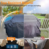 Ultima Durable Grill Cover for Weber Genesis 300 & Genesis II 300 Series Grills,Heavy Duty Waterproof Rip-Proof 58" BBQ Cover,Fade Resistant 7130 Gas Grill Cover with Straps for Weber 3 Burner Grill PasWith