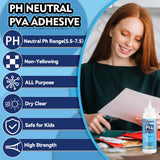 PH Neutral PVA Glue, 8.5 Oz Art Precision Craft Glue, Archival Quality Acid-Free Book Binding Adhesive, Dries Clear & Flexible,Ideal for Framing, Collages, Paper Crafts Mosconly