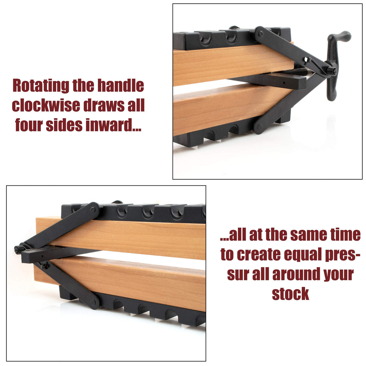 Peachtree Woodworking Supply 2 Pack of 4 Way Pressure Clamps For Clamping Panels - Using Pressure From All Four Directions. For Woodworkers, Cabinet and Furniture Makers (2 four way pressure clamps) Peachtree Woodworking Supply