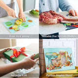 Sublimation Glass Cutting Board Blanks, Textured Tempered Glass Chopping Boards for Kitchen, Anti Slip Cutting Boards Heat Resistant Glass Plate Chopping Board for Kitchen DIY Heat Press Machine HYHOSHI